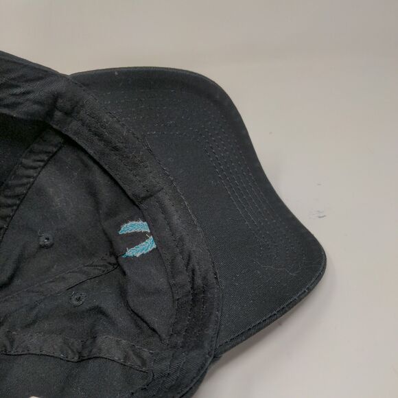 First Harvest Mens Slideback Hat Black Adjustable Embroidered Logo - Picture 10 of 11